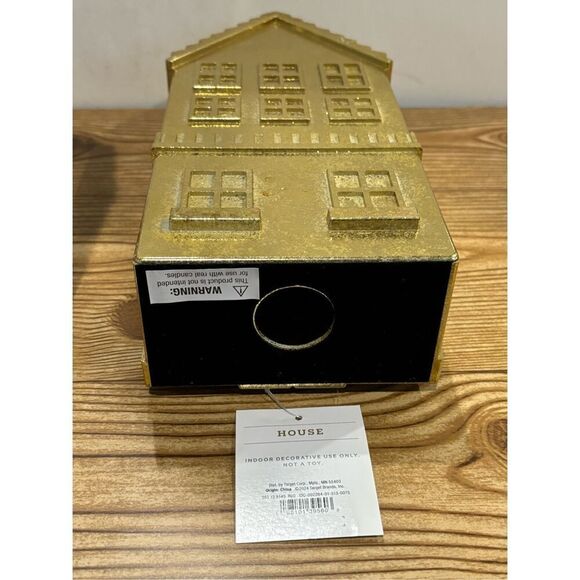 Target Christmas Gold Glittered House-New WONDERSHOP Village Set of 2- 2024 - Picture 3 of 5